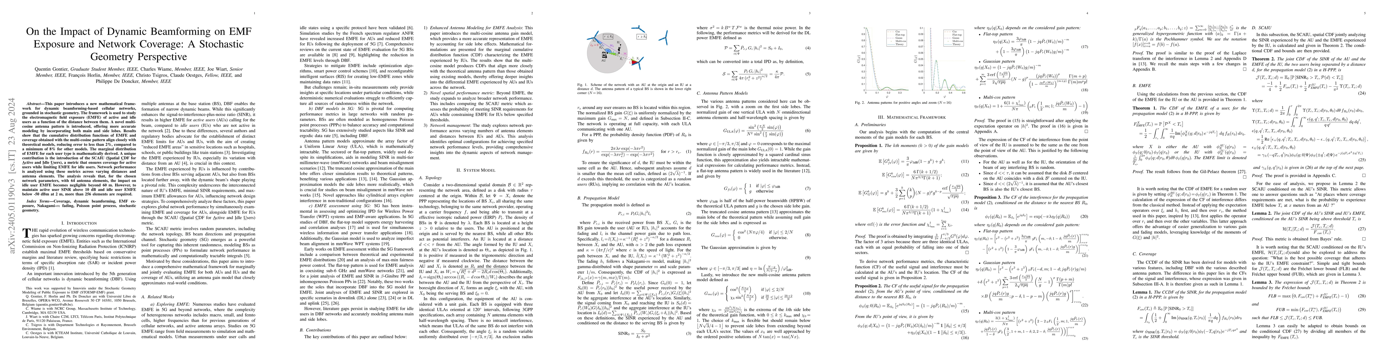 Thumbnail for Stochastic Geometry Analysis of EMF Exposure of Idle Users and Network
  Performance with Dynamic Beamforming