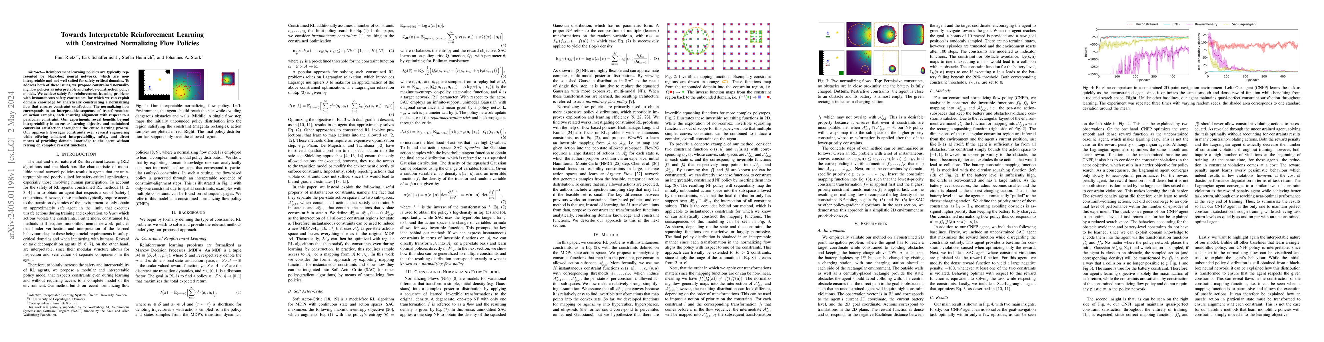 Thumbnail for Towards Interpretable Reinforcement Learning with Constrained
  Normalizing Flow Policies