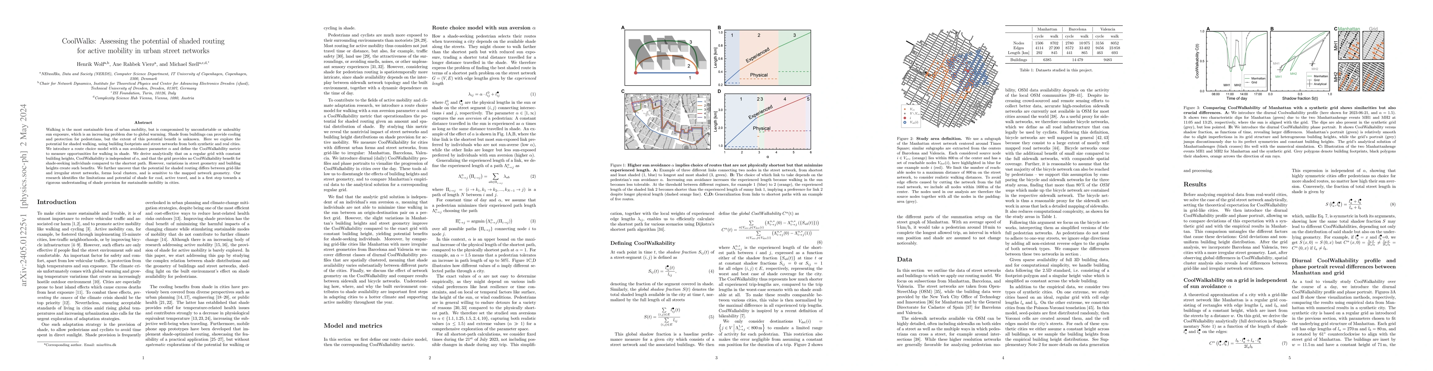 Thumbnail for CoolWalks: Assessing the potential of shaded routing for active mobility
  in urban street networks