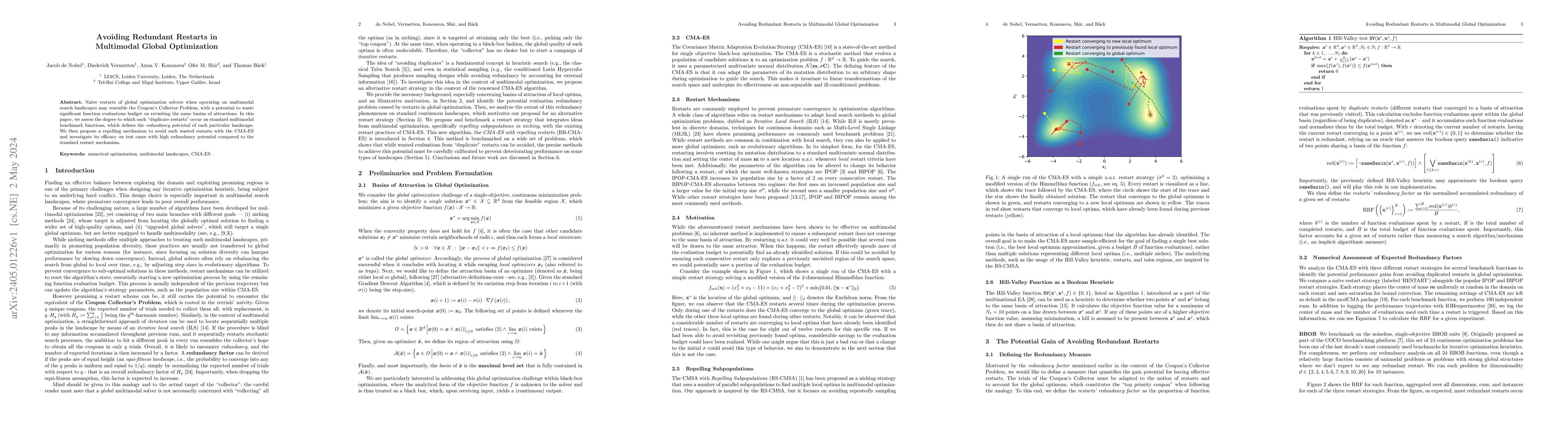 Thumbnail for Avoiding Redundant Restarts in Multimodal Global Optimization