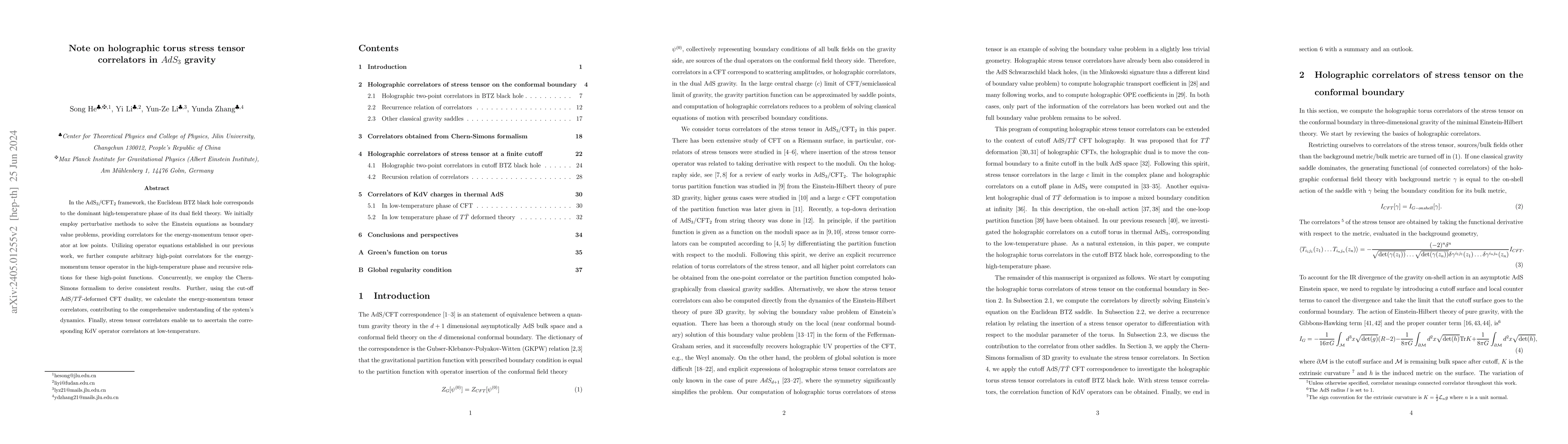 Thumbnail for Note on holographic torus stress tensor correlators in $AdS_3$ gravity