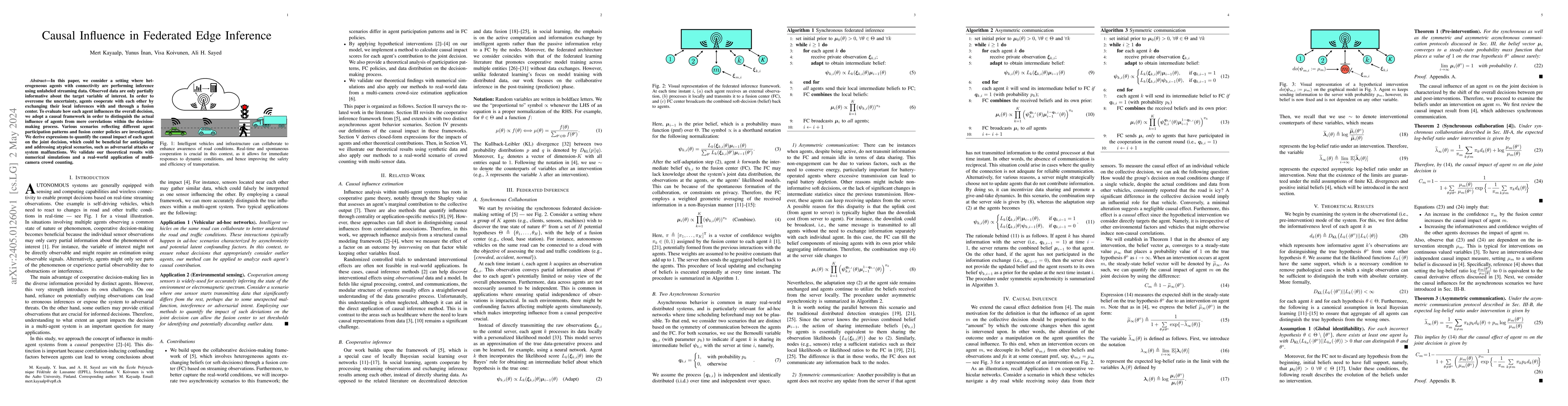 Thumbnail for Causal Influence in Federated Edge Inference