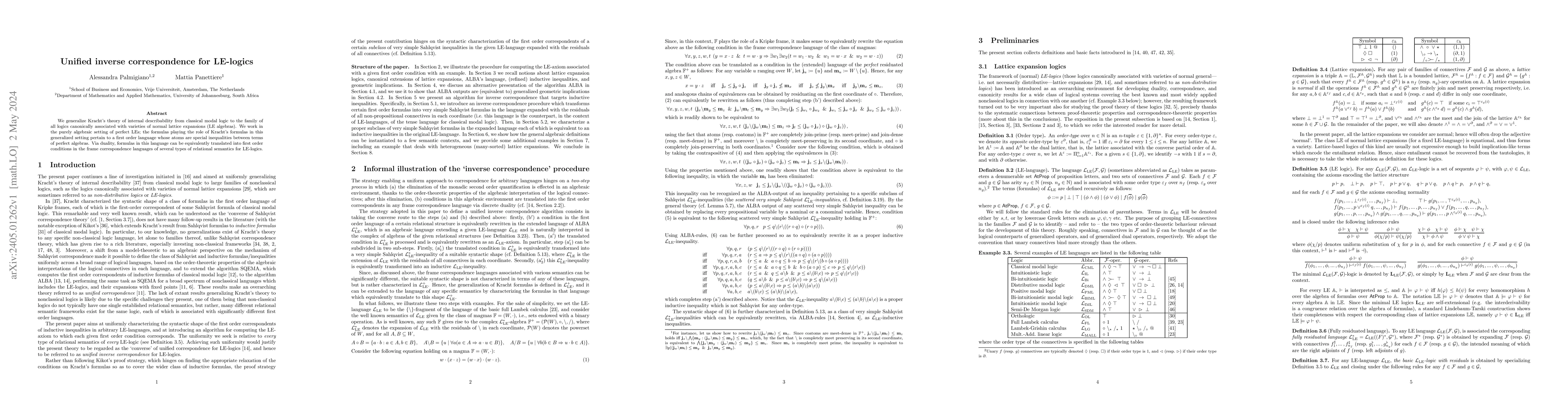 Thumbnail for Unified inverse correspondence for LE-logics