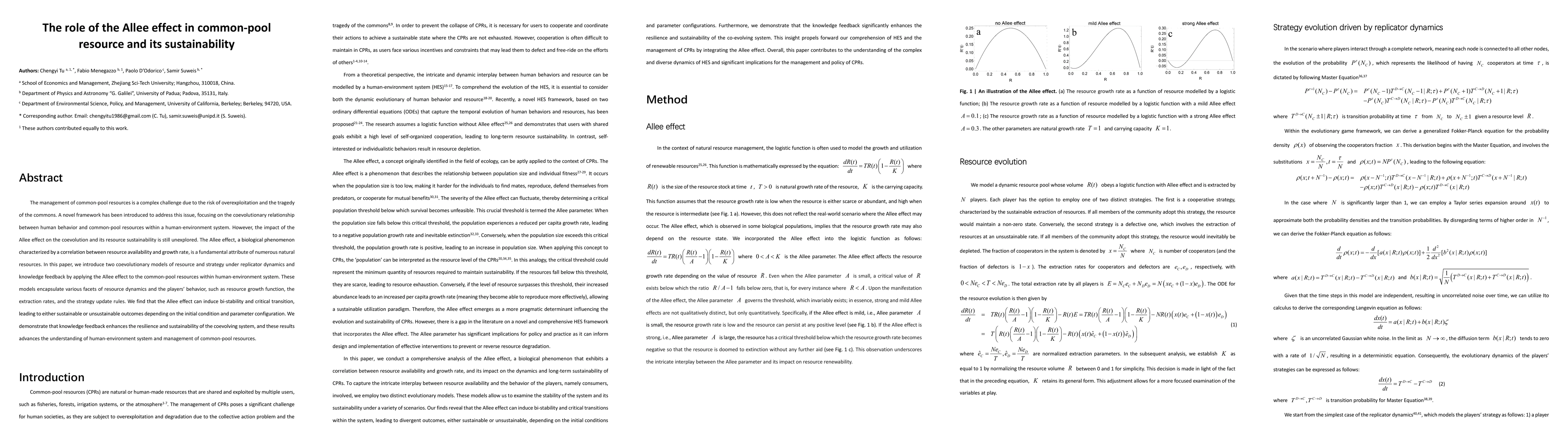 Thumbnail for The role of the Allee effect in common-pool resource and its
  sustainability