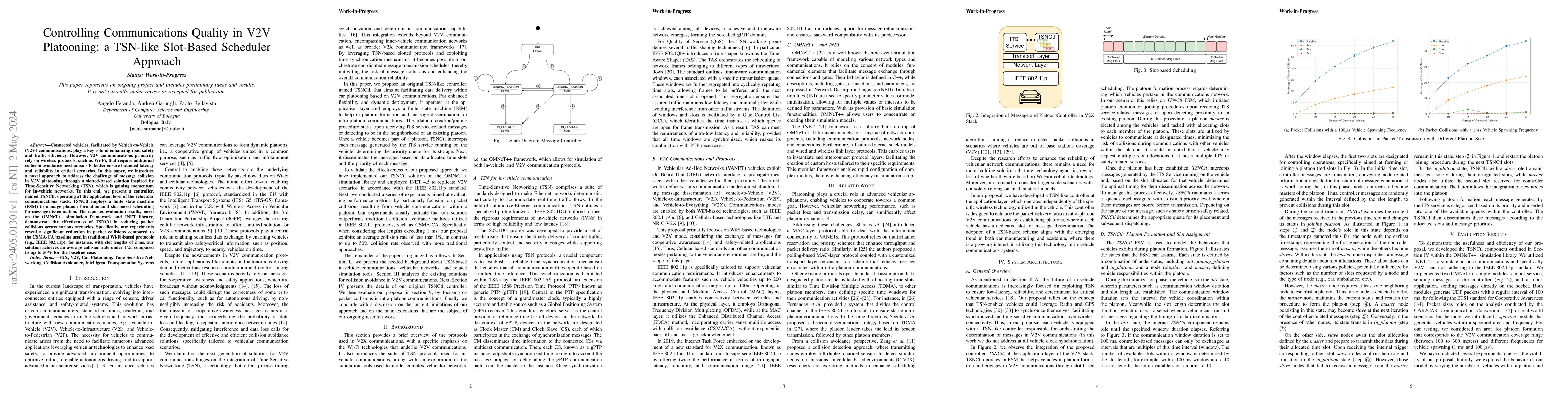 Thumbnail for Controlling Communications Quality in V2V Platooning: a TSN-like
  Slot-Based Scheduler Approach