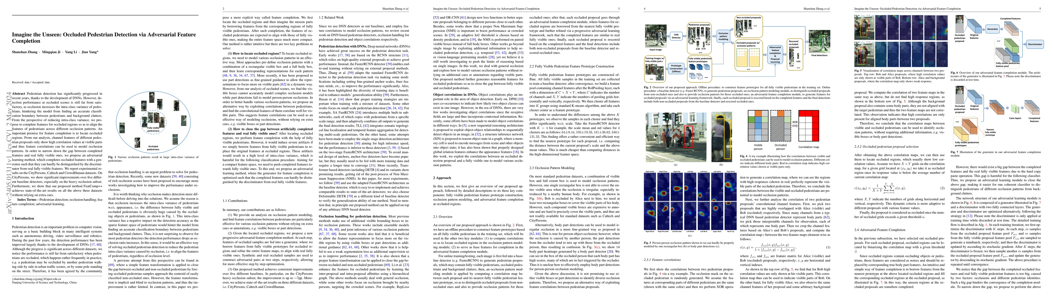 Thumbnail for Imagine the Unseen: Occluded Pedestrian Detection via Adversarial
  Feature Completion