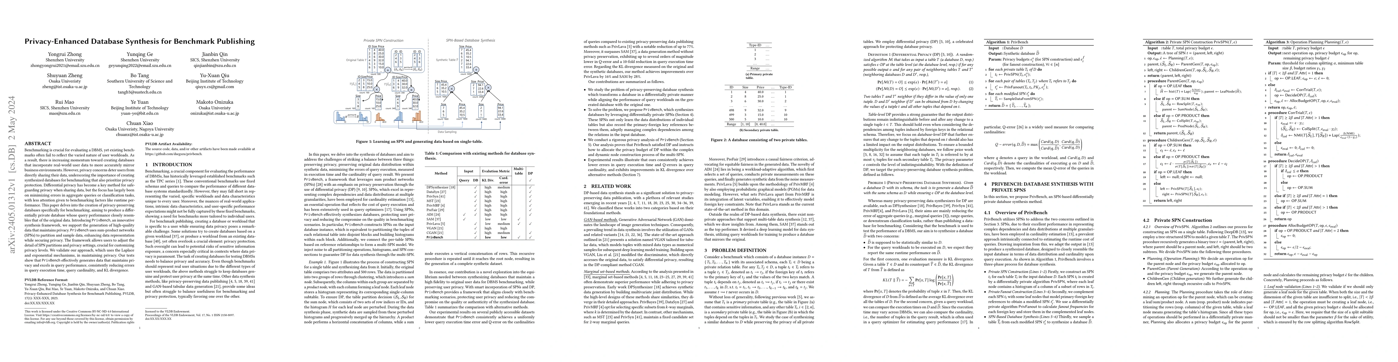 Thumbnail for Privacy-Enhanced Database Synthesis for Benchmark Publishing
