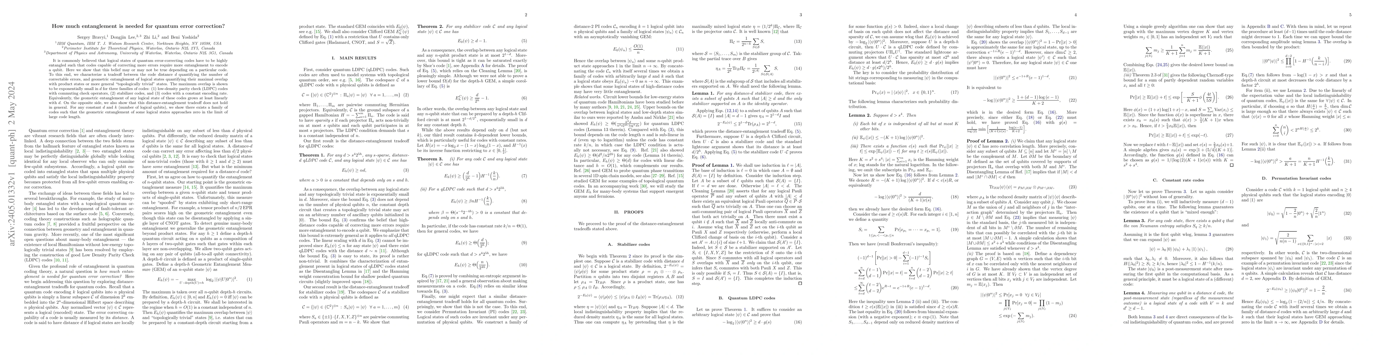 Thumbnail for How much entanglement is needed for quantum error correction?