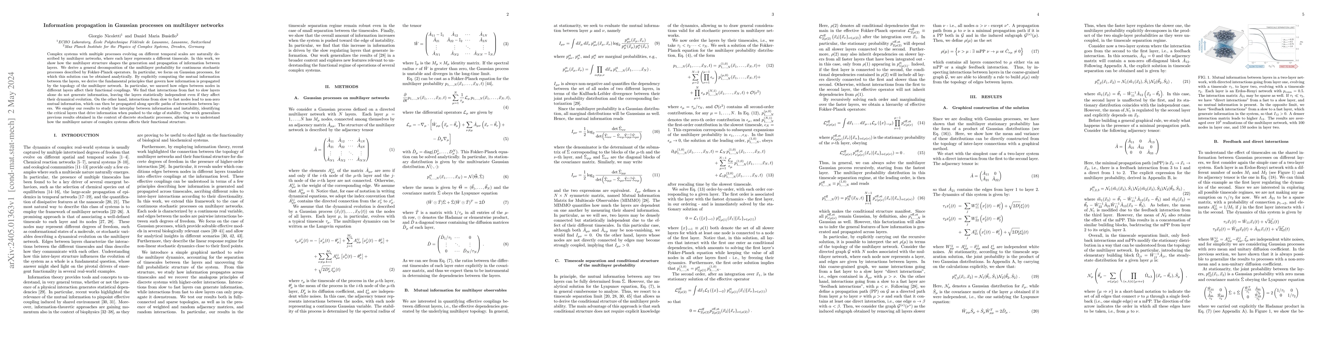 Thumbnail for Information propagation in Gaussian processes on multilayer networks