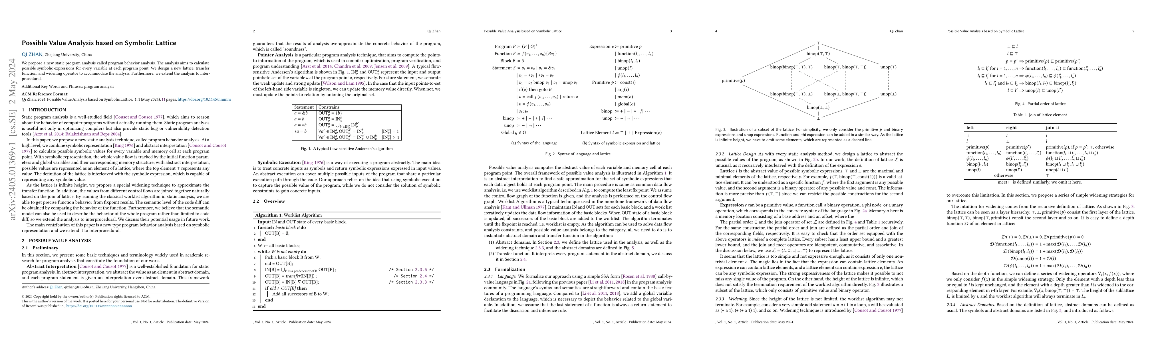 Thumbnail for Possible Value Analysis based on Symbolic Lattice