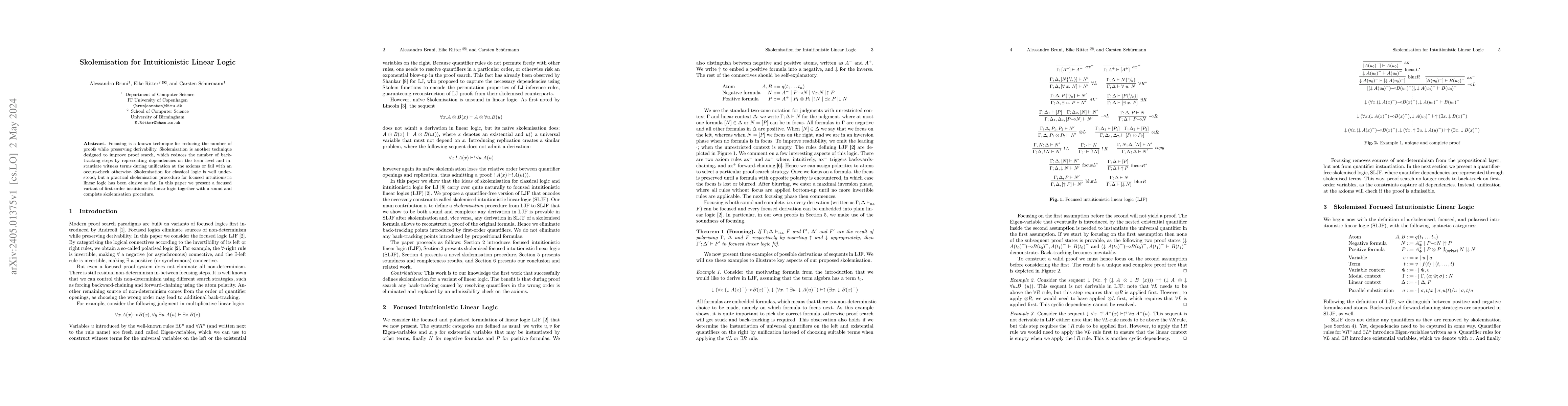 Thumbnail for Skolemisation for Intuitionistic Linear Logic