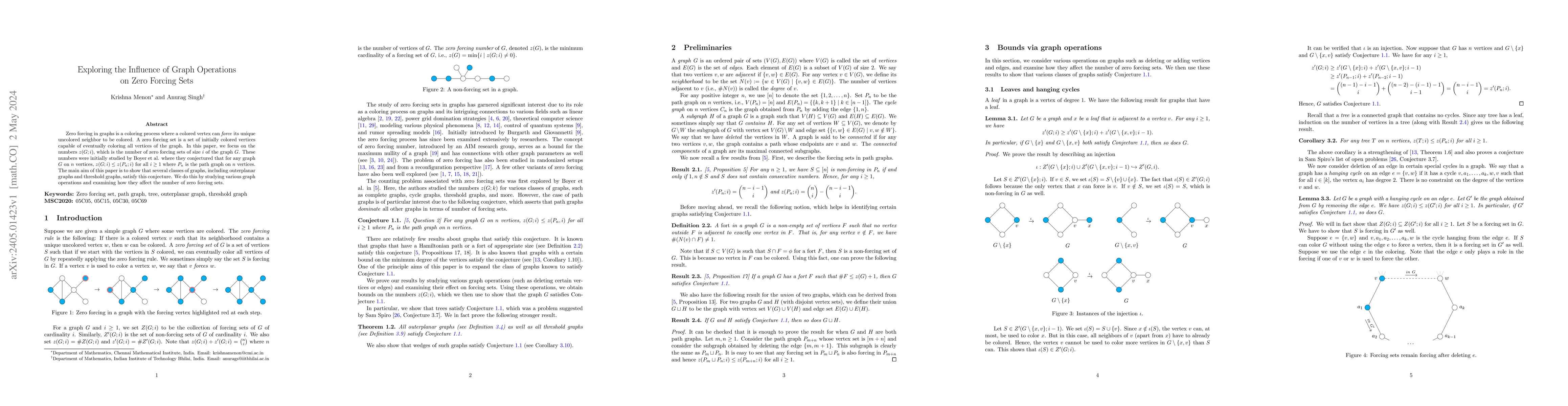 Thumbnail for Exploring the Influence of Graph Operations on Zero Forcing Sets