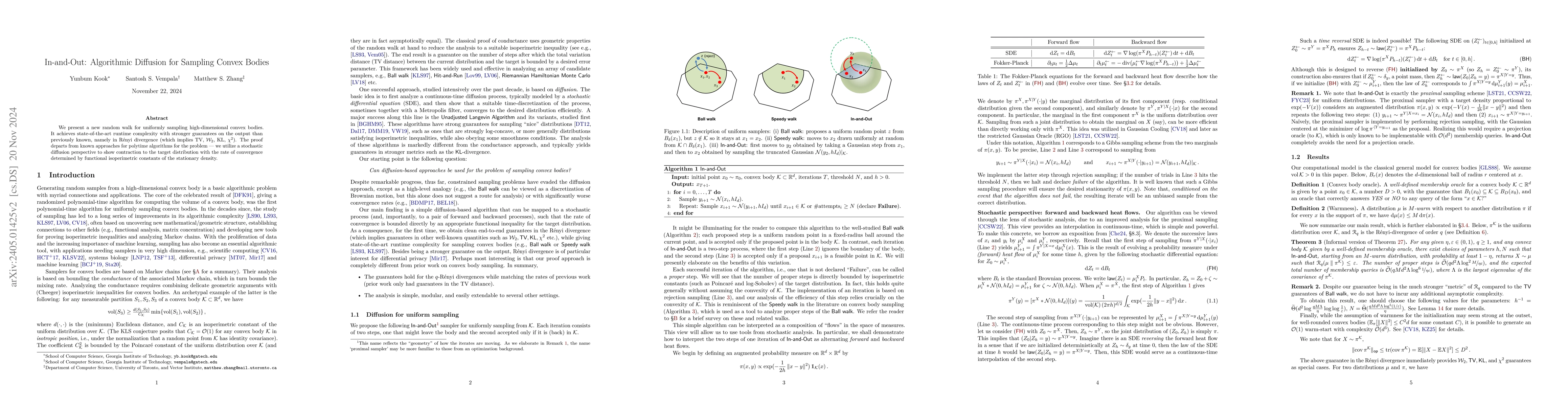 Thumbnail for In-and-Out: Algorithmic Diffusion for Sampling Convex Bodies