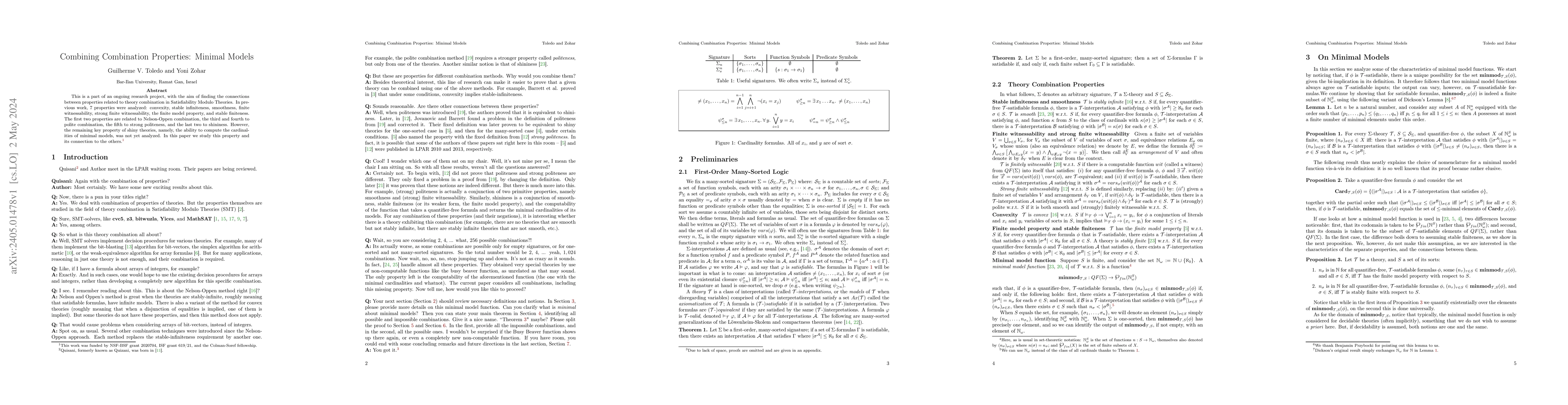 Thumbnail for Combining Combination Properties: Minimal Models