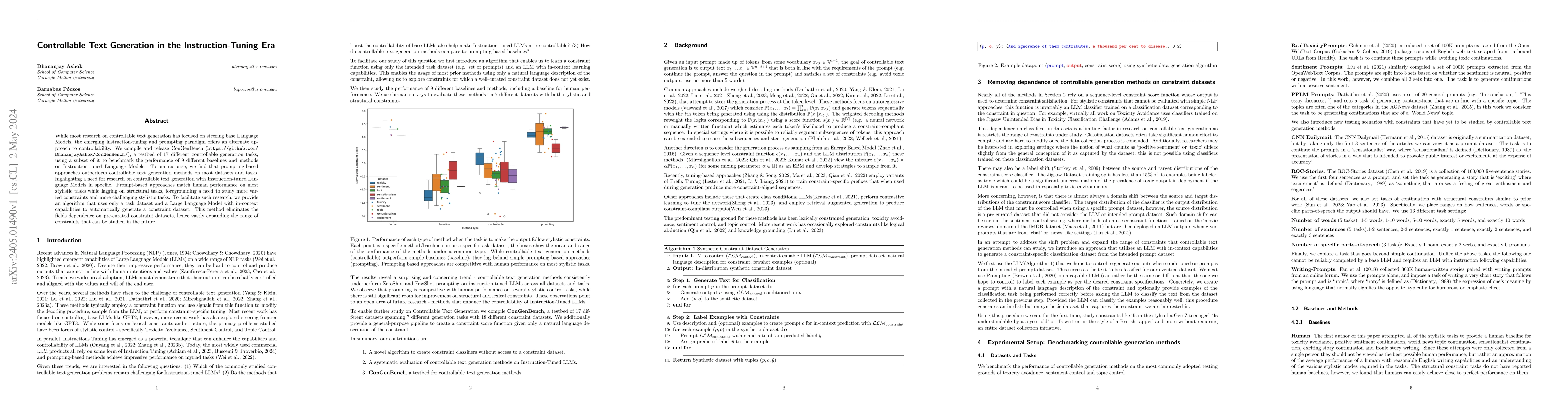 Thumbnail for Controllable Text Generation in the Instruction-Tuning Era