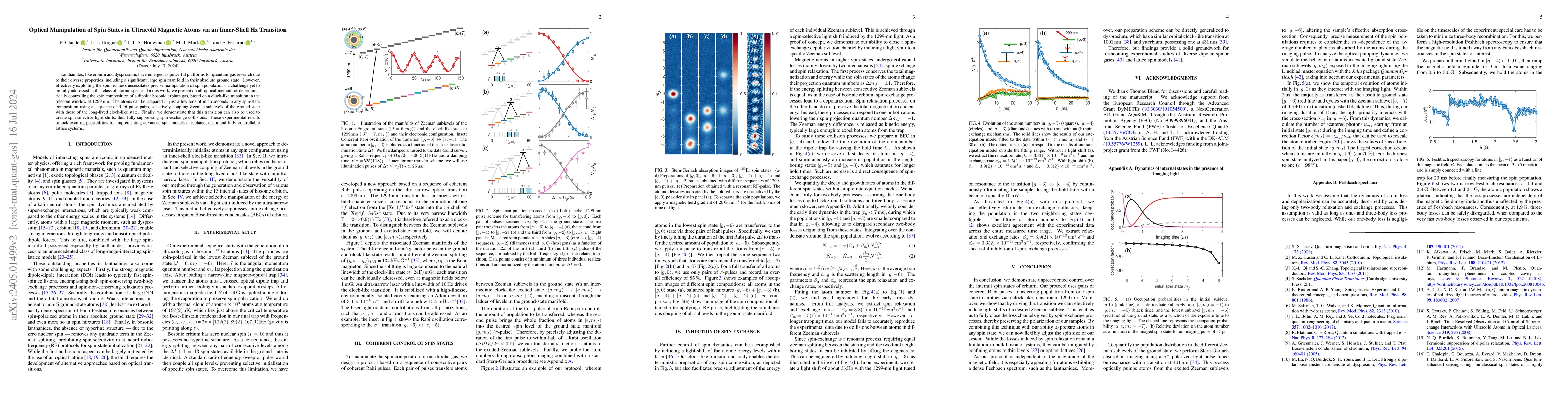 Thumbnail for Optical Manipulation of Spin States in Ultracold Magnetic Atoms via an
  Inner-Shell Hz Transition