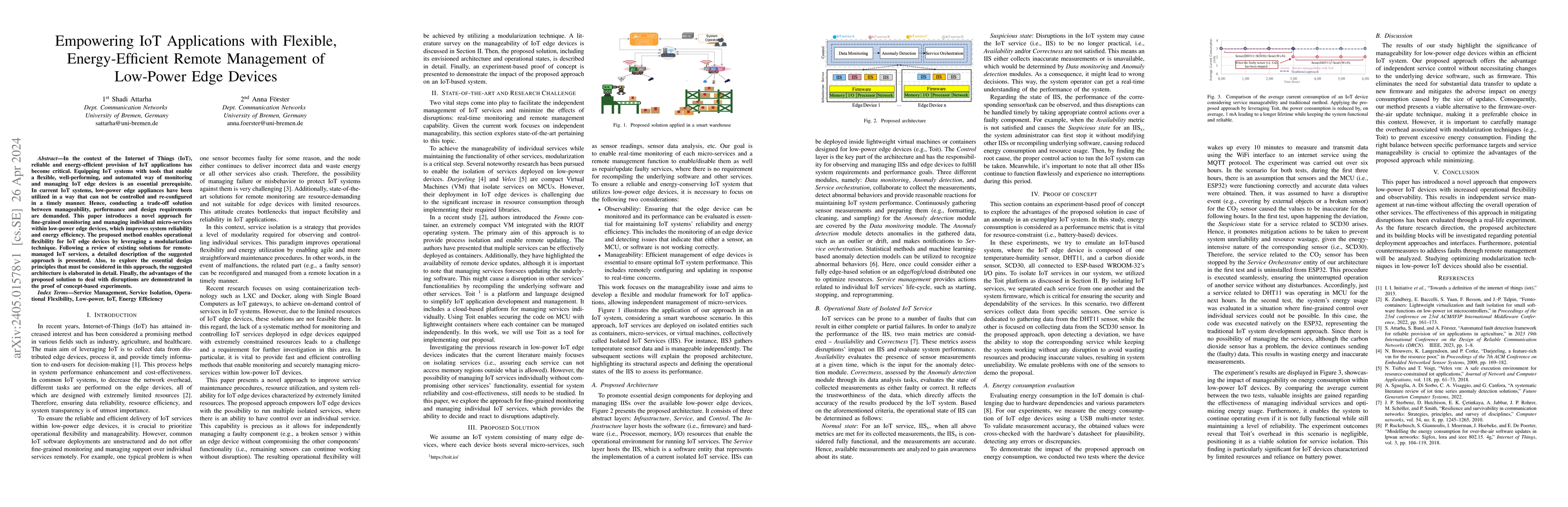 Thumbnail for Empowering IoT Applications with Flexible, Energy-Efficient Remote
  Management of Low-Power Edge Devices
