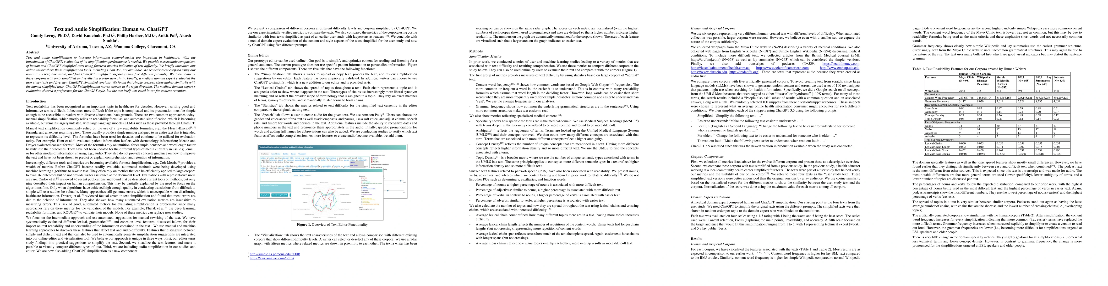 Thumbnail for Text and Audio Simplification: Human vs. ChatGPT