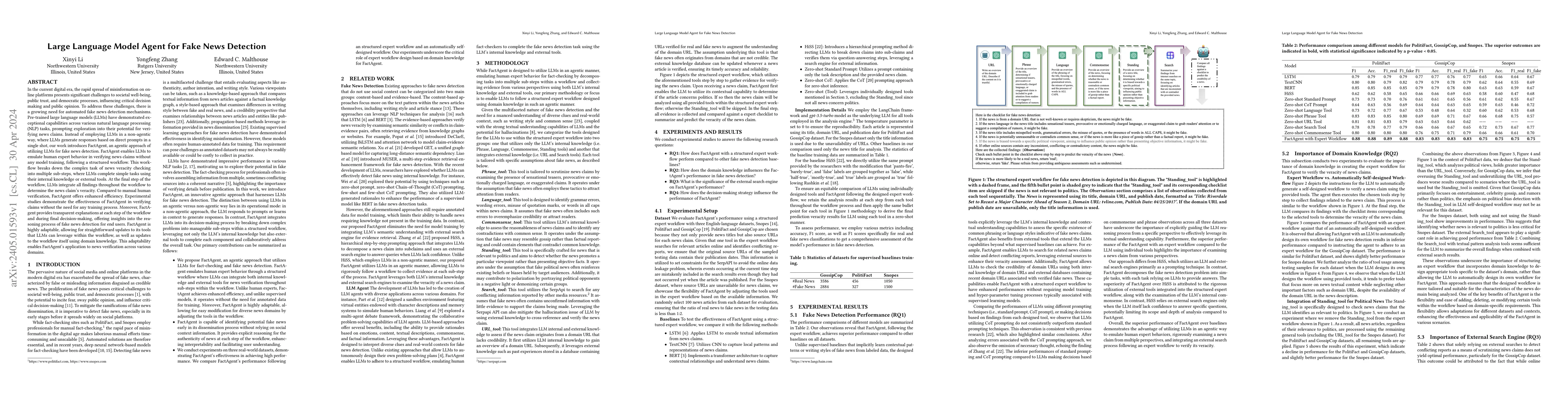 Thumbnail for Large Language Model Agent for Fake News Detection