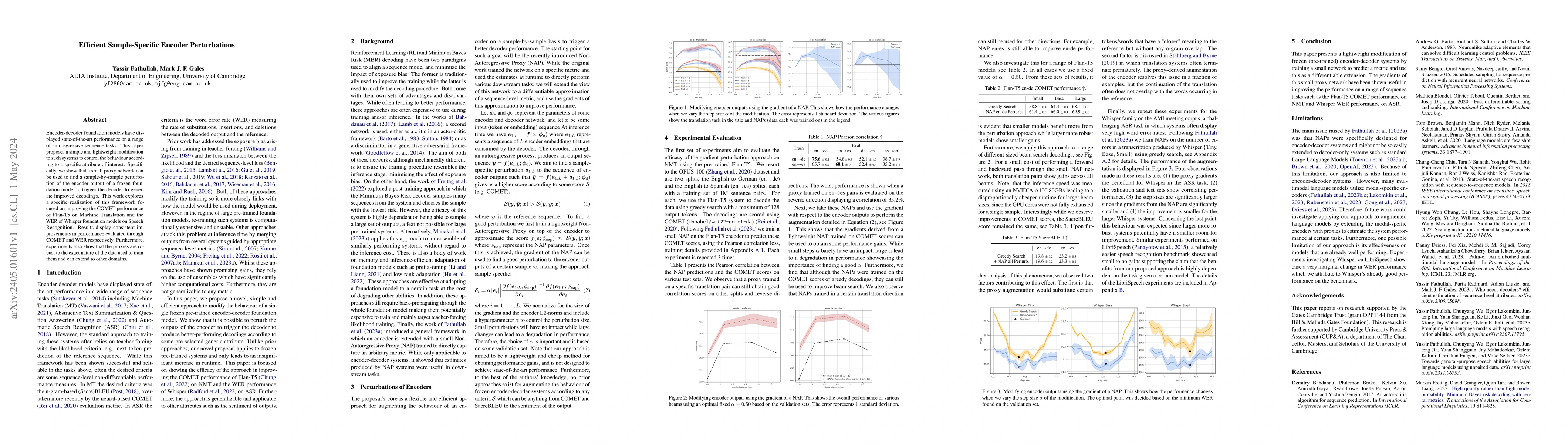 Thumbnail for Efficient Sample-Specific Encoder Perturbations