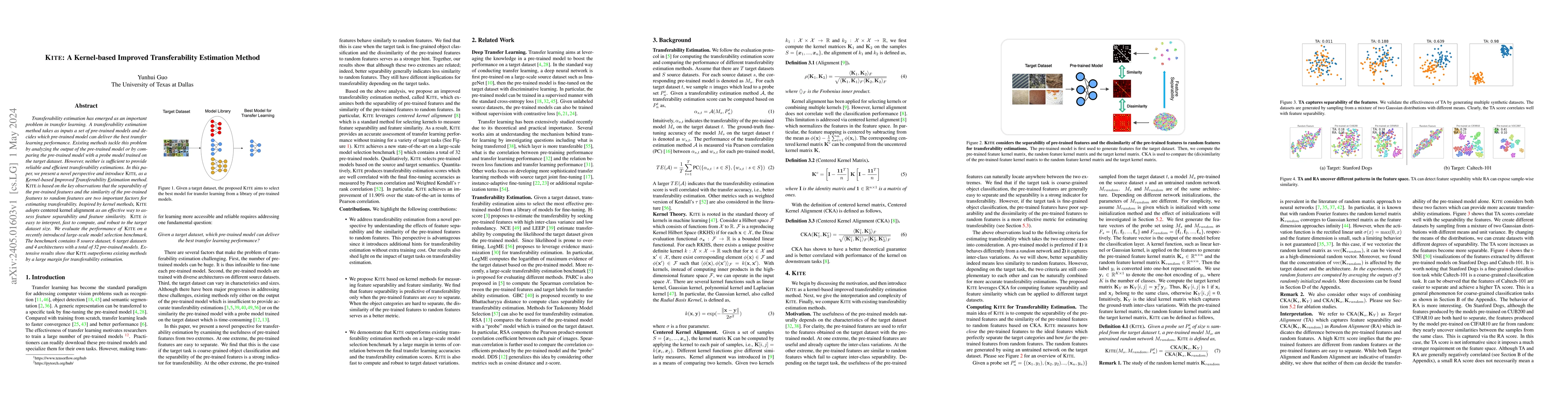 Thumbnail for KITE: A Kernel-based Improved Transferability Estimation Method