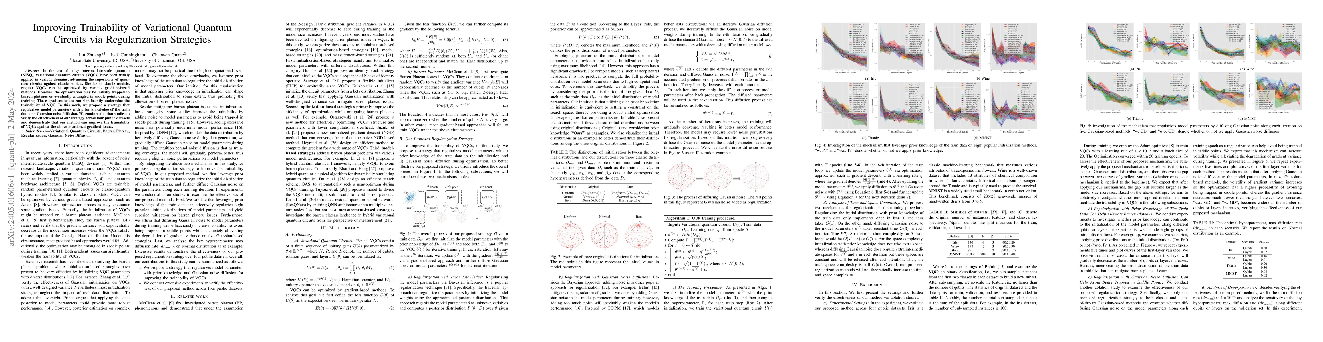 Thumbnail for Improving Trainability of Variational Quantum Circuits via
  Regularization Strategies