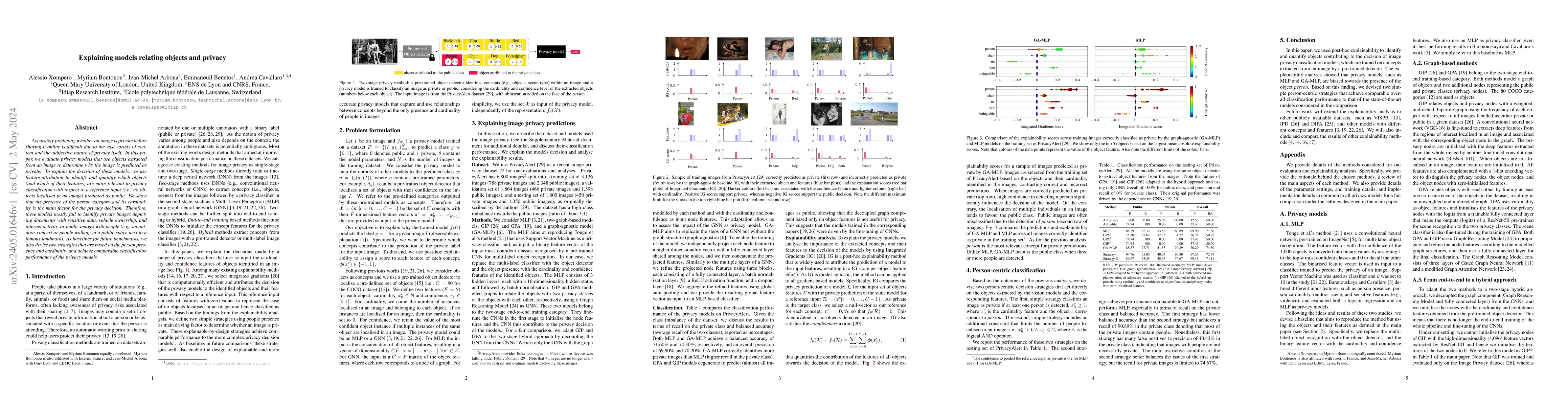 Thumbnail for Explaining models relating objects and privacy