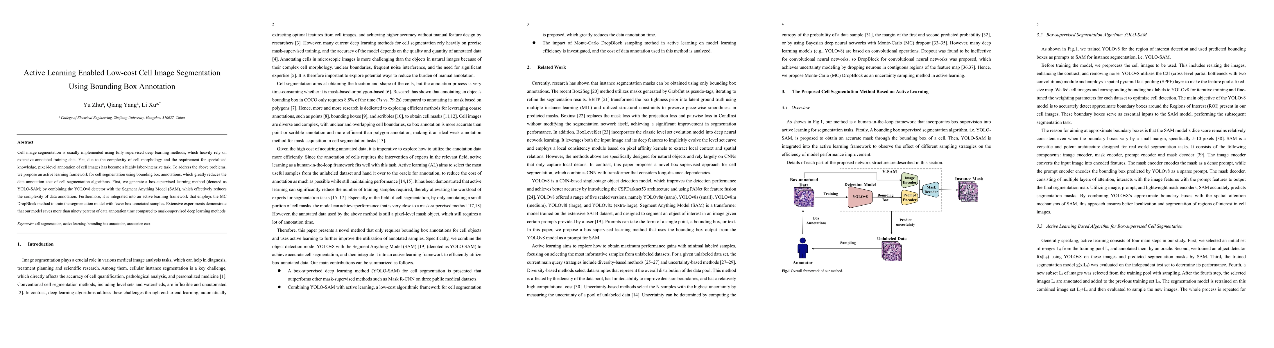 Thumbnail for Active Learning Enabled Low-cost Cell Image Segmentation Using Bounding
  Box Annotation