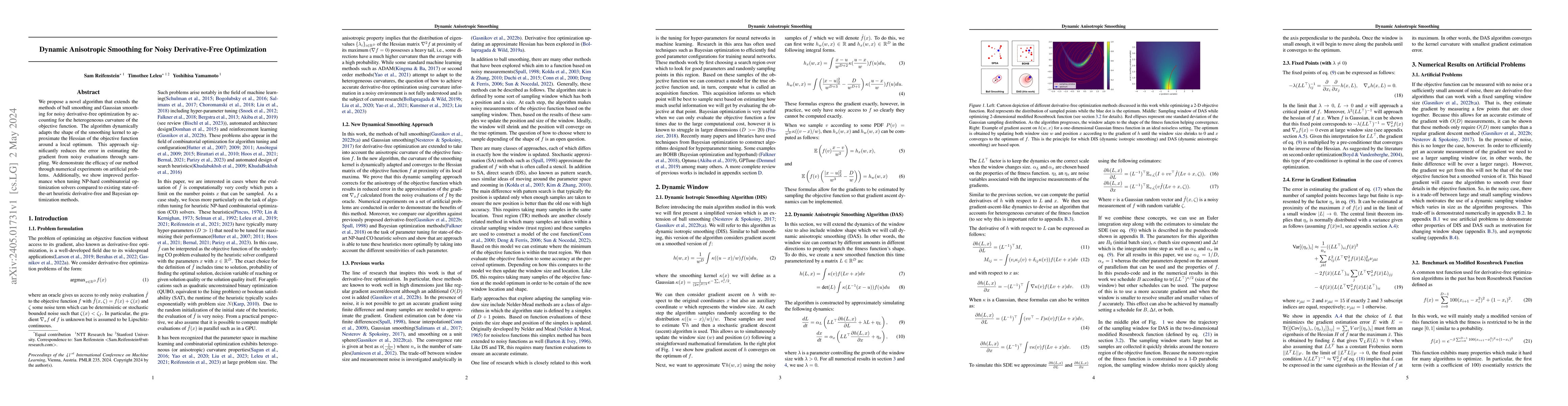 Thumbnail for Dynamic Anisotropic Smoothing for Noisy Derivative-Free Optimization