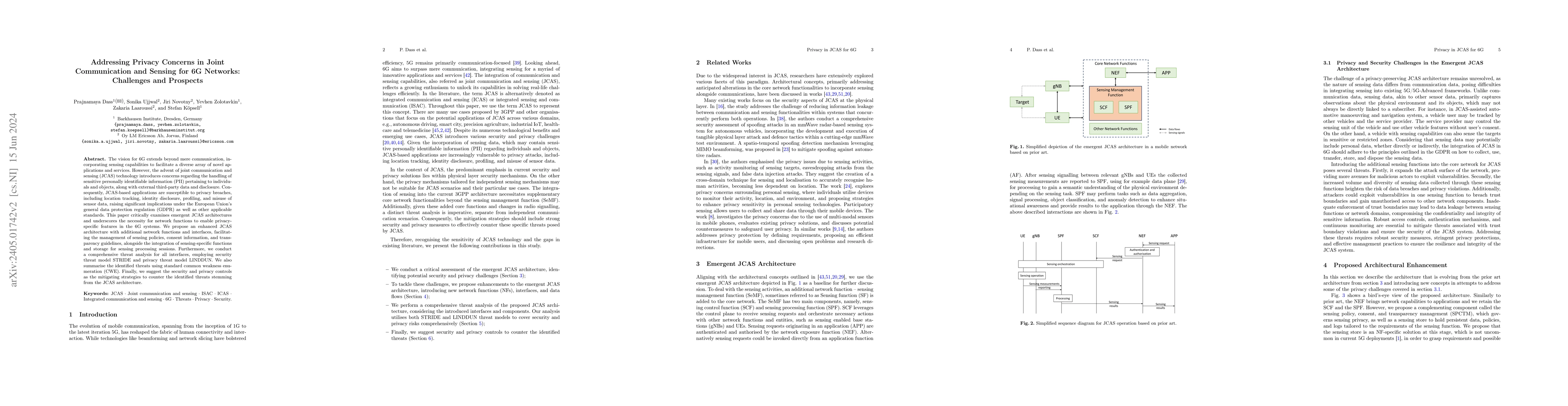 Thumbnail for Addressing Privacy Concerns in Joint Communication and Sensing for 6G
  Networks: Challenges and Prospects