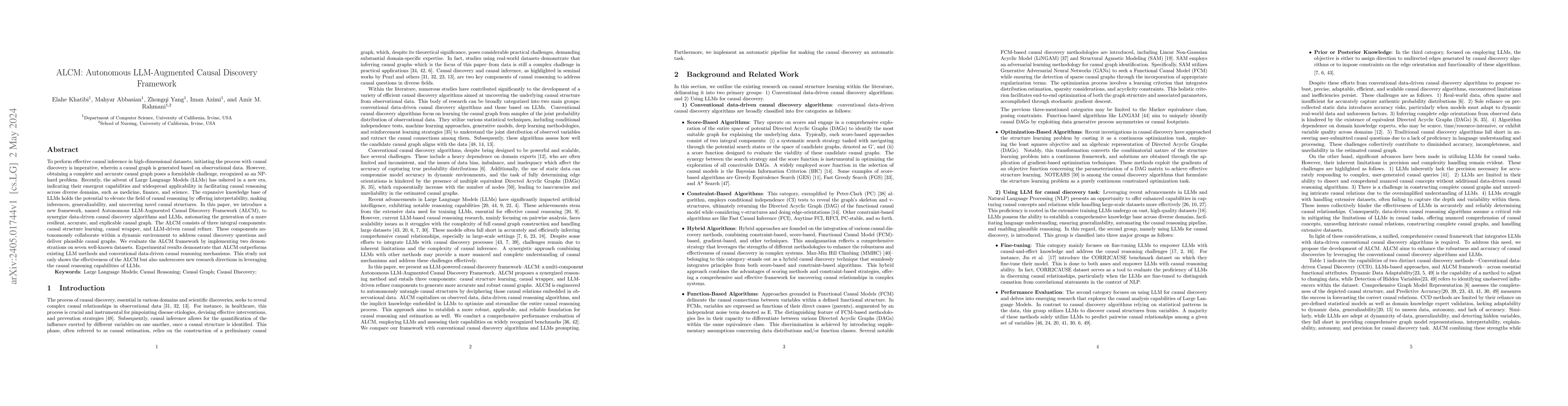 Thumbnail for ALCM: Autonomous LLM-Augmented Causal Discovery Framework