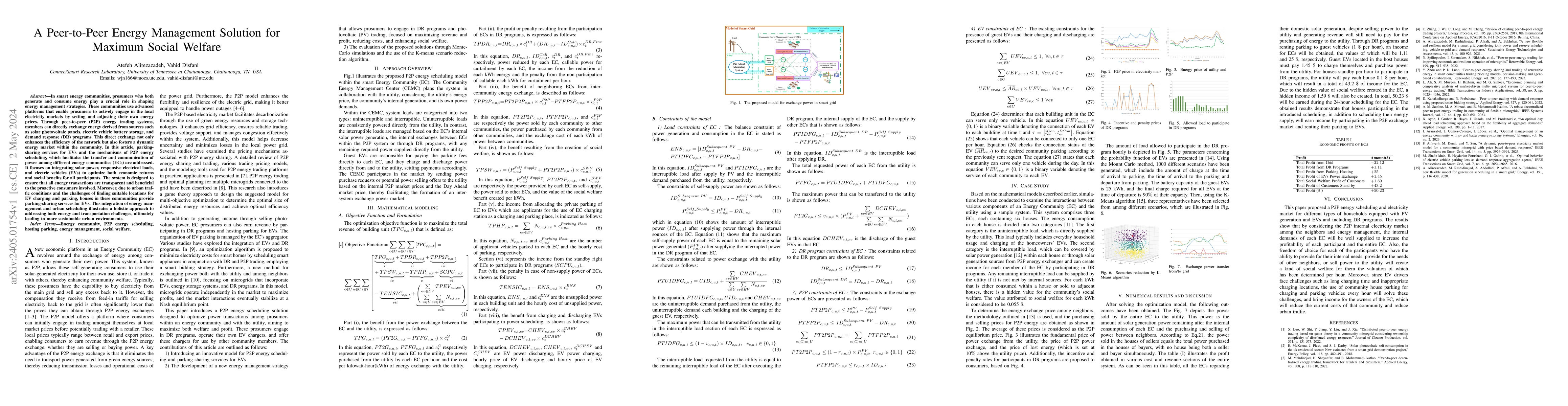 Thumbnail for A Peer-to-Peer Energy Management Solution for Maximum Social Welfare