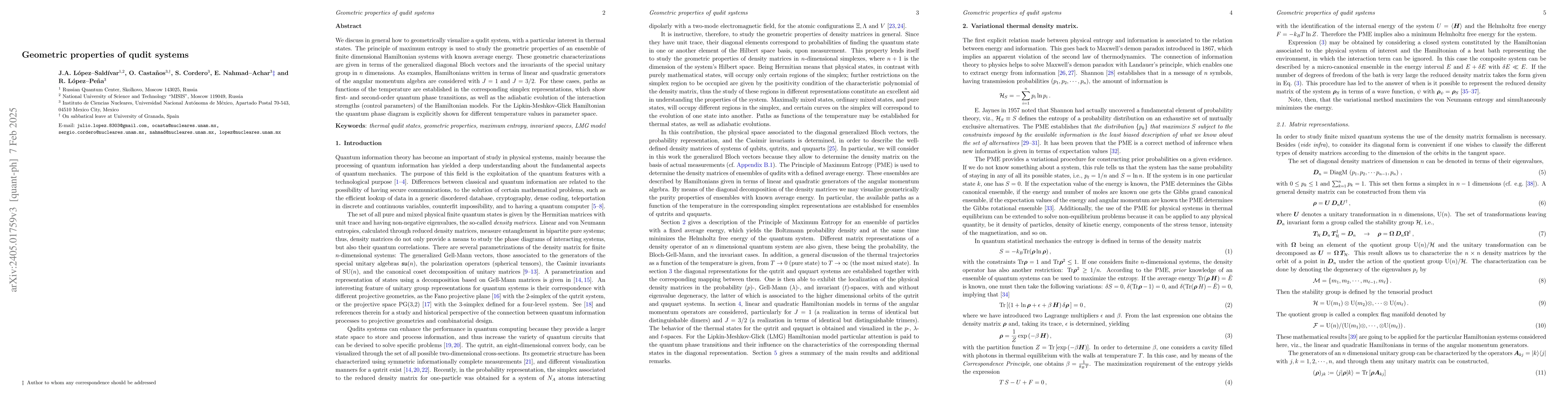Thumbnail for Geometry and purity properties of qudit Hamiltonian systems