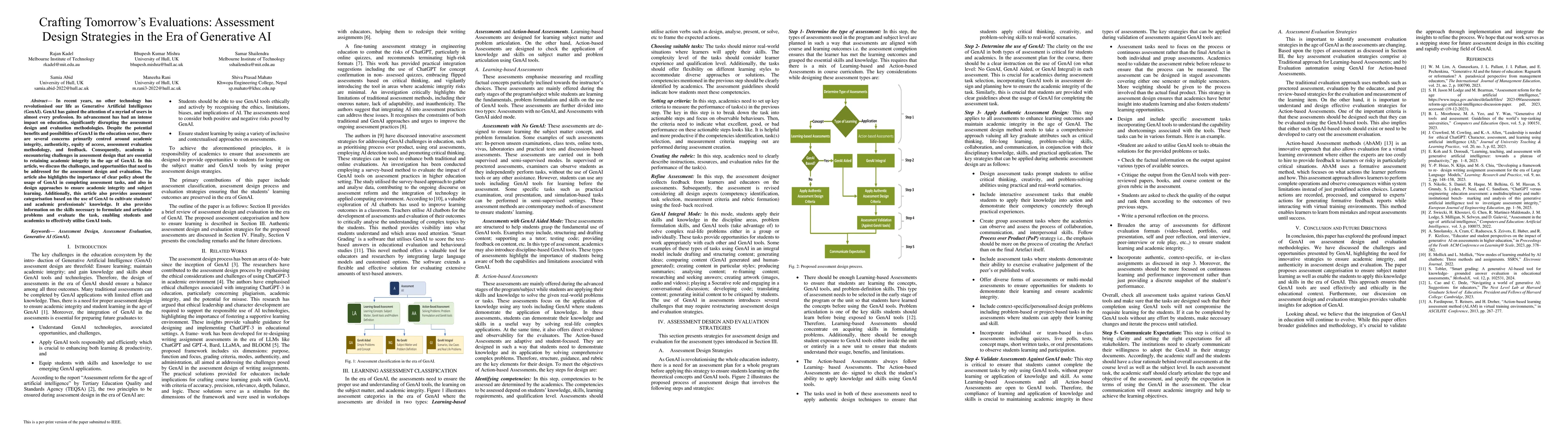 Thumbnail for Crafting Tomorrow's Evaluations: Assessment Design Strategies in the Era
  of Generative AI