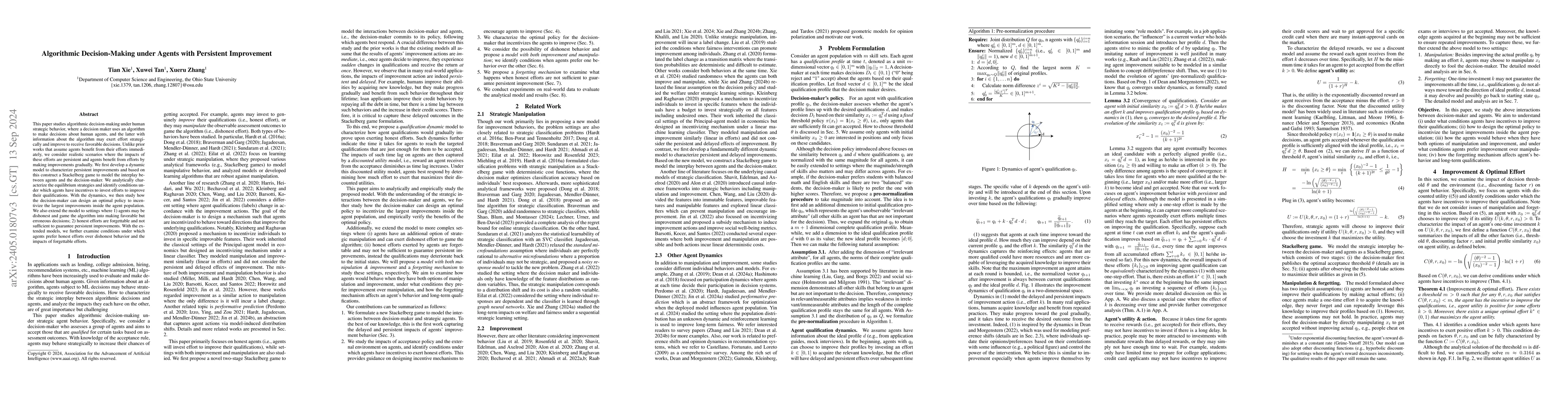 Thumbnail for Algorithmic Decision-Making under Agents with Persistent Improvement