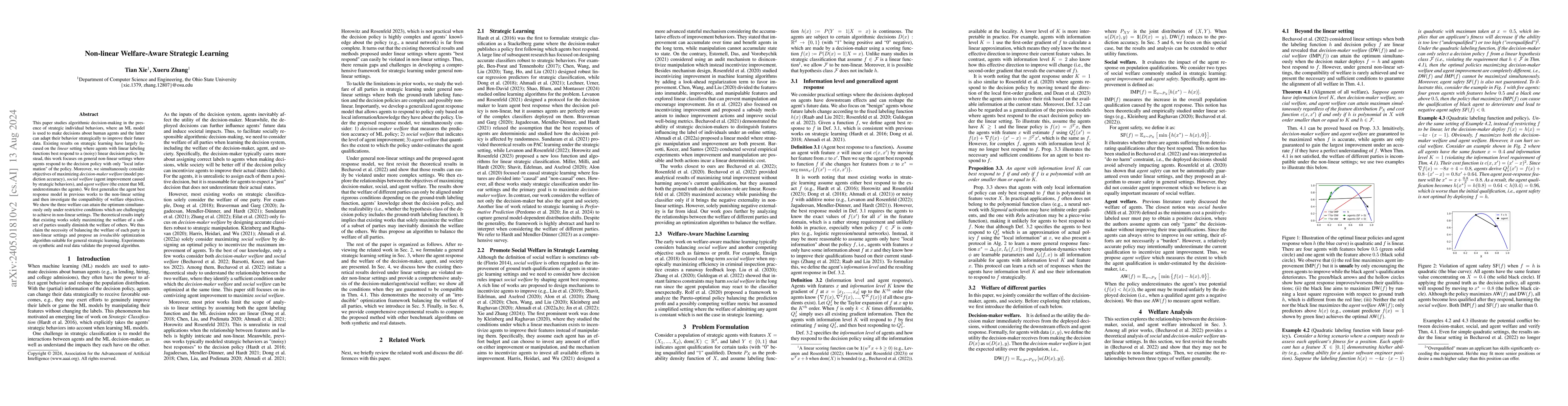 Thumbnail for Non-linear Welfare-Aware Strategic Learning