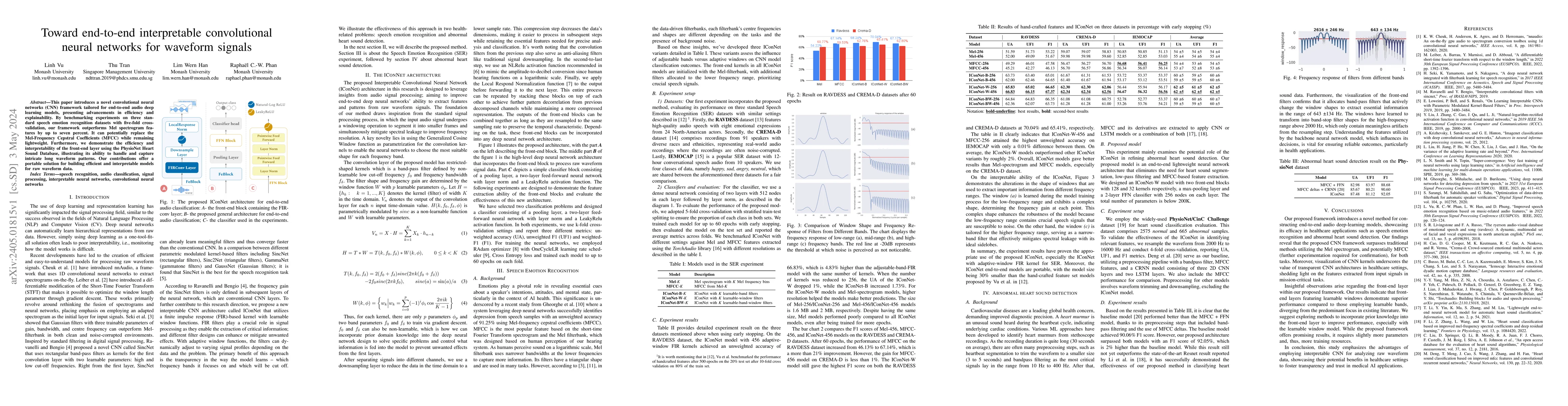 Thumbnail for Toward end-to-end interpretable convolutional neural networks for
  waveform signals