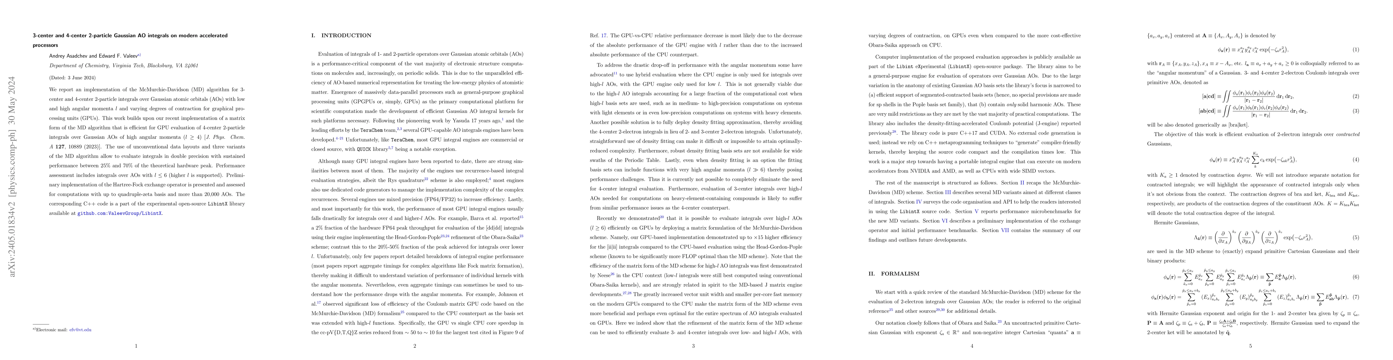 Thumbnail for 3-center and 4-center 2-particle Gaussian AO integrals on modern
  accelerated processors