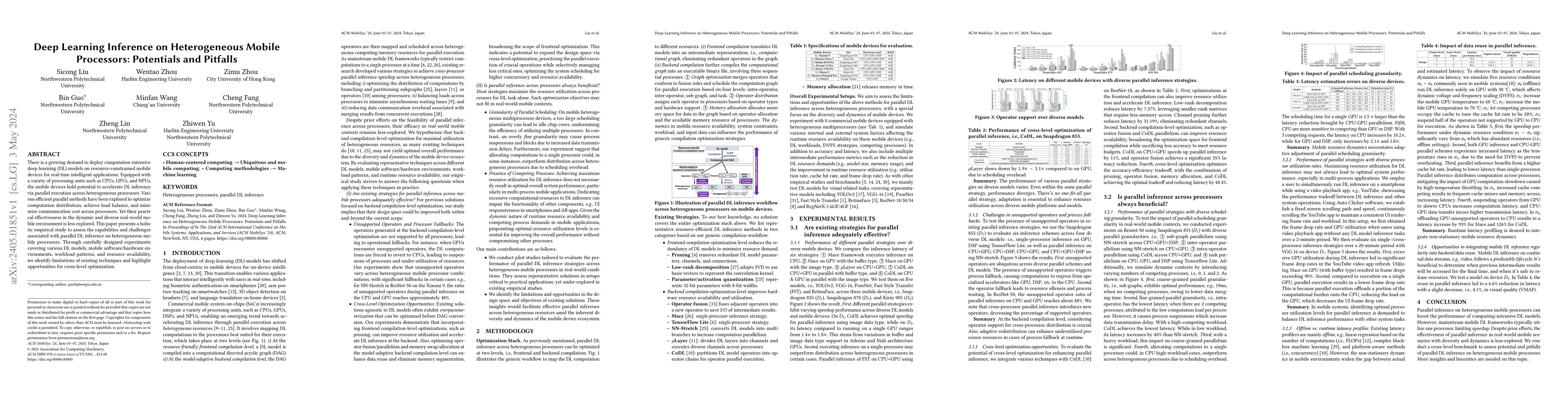Thumbnail for Deep Learning Inference on Heterogeneous Mobile Processors: Potentials
  and Pitfalls