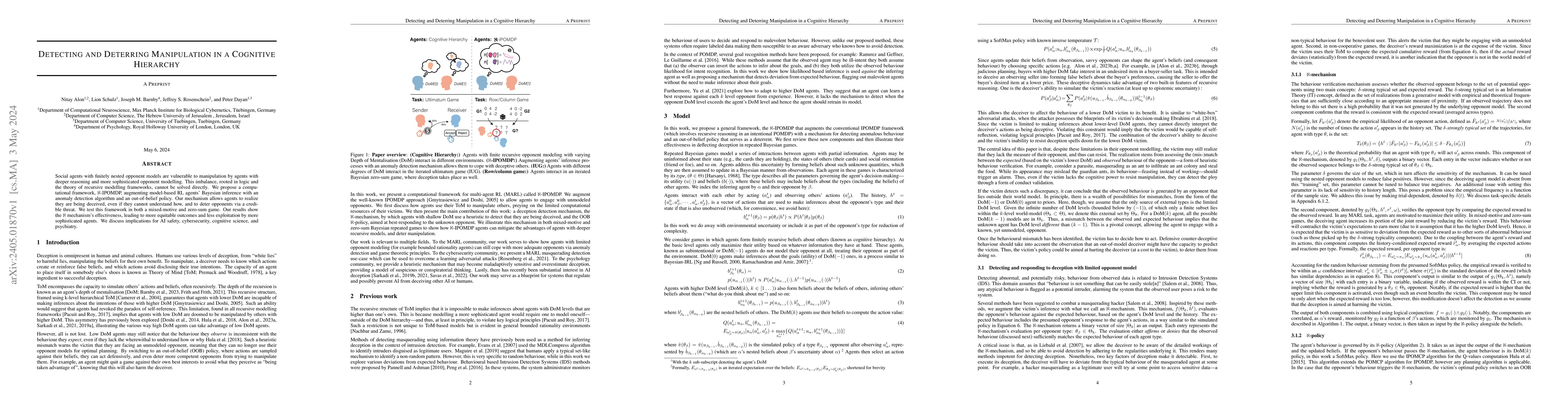 Thumbnail for Detecting and Deterring Manipulation in a Cognitive Hierarchy