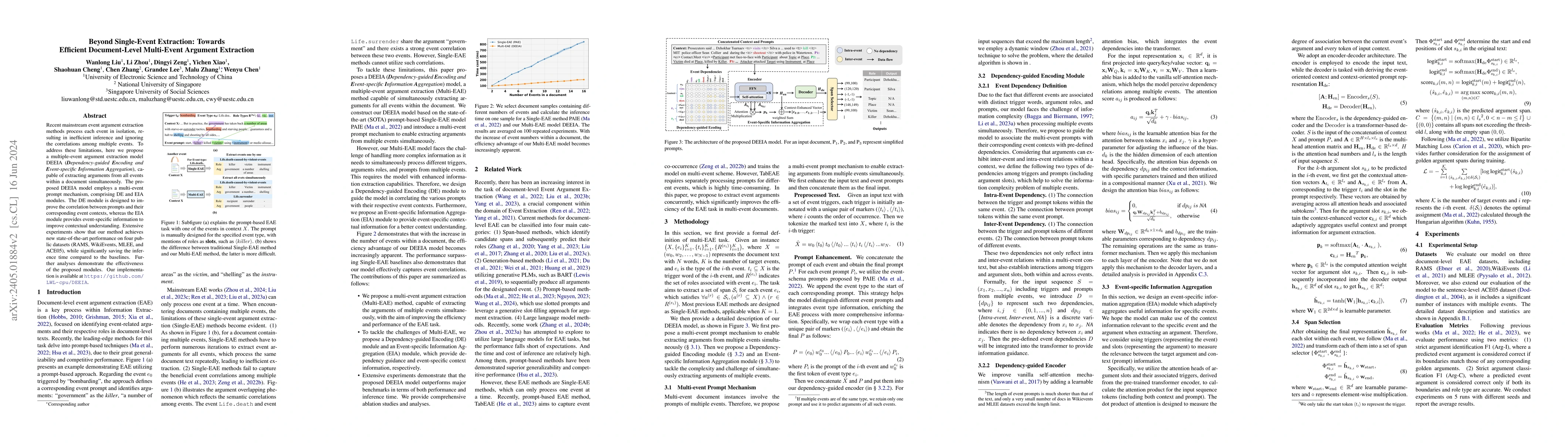 Thumbnail for Beyond Single-Event Extraction: Towards Efficient Document-Level
  Multi-Event Argument Extraction