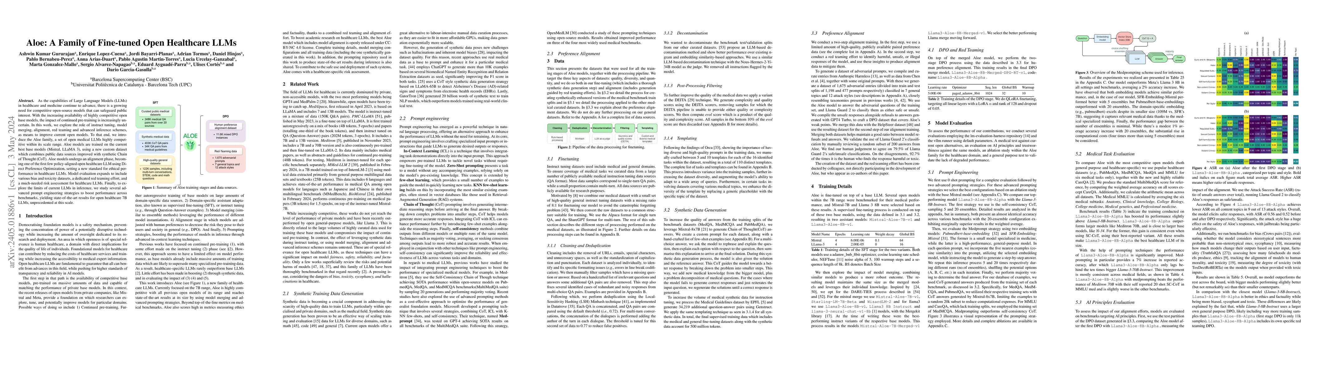 Thumbnail for Aloe: A Family of Fine-tuned Open Healthcare LLMs