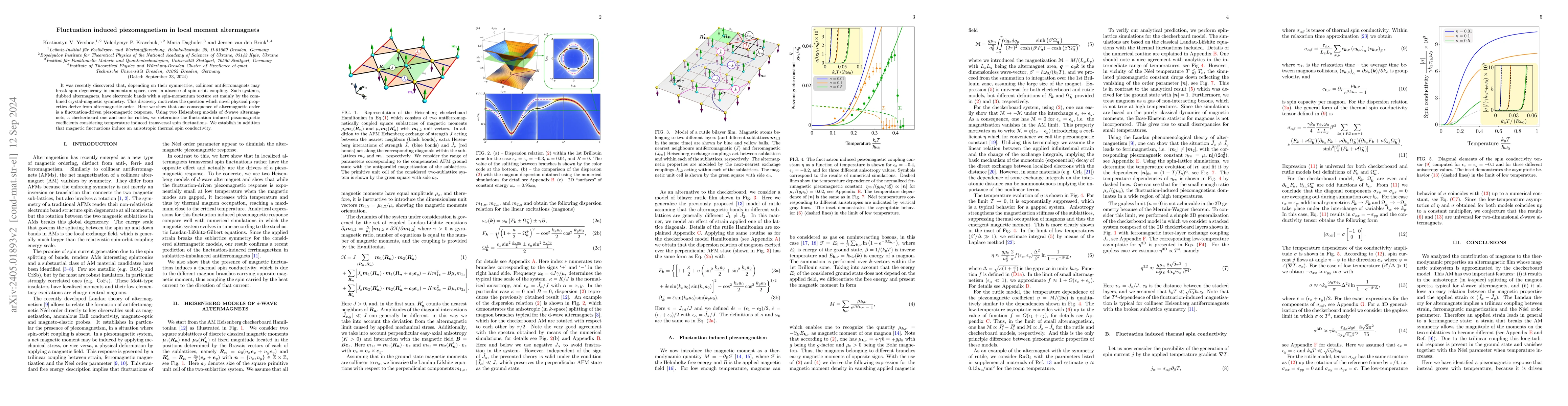 Thumbnail for Fluctuation induced piezomagnetism in local moment altermagnets