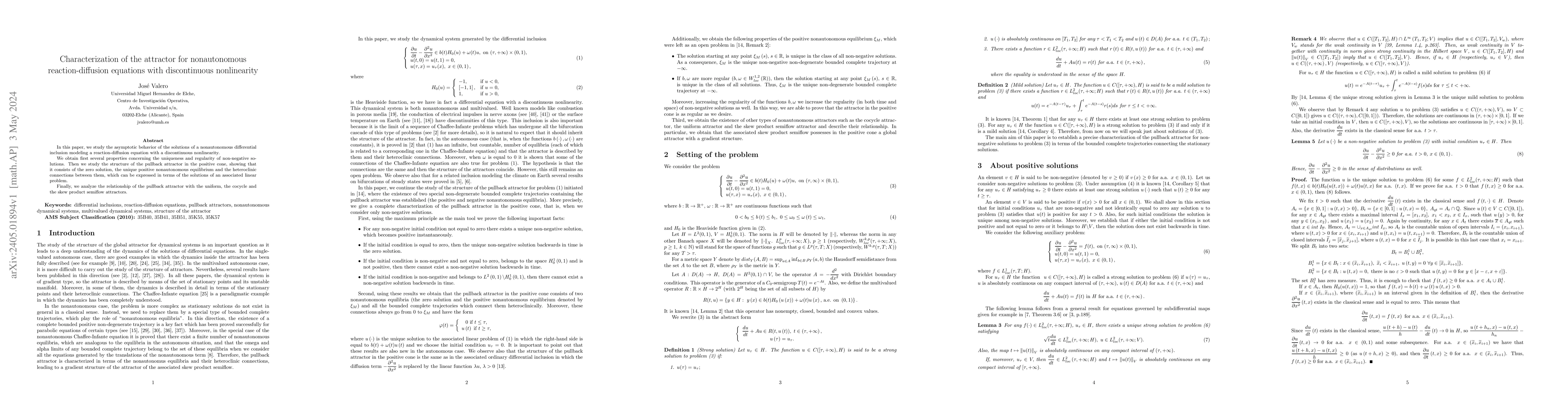 Thumbnail for Characterization of the attractor for nonautonomous reaction-diffusion
  equations with discontinuous nonlinearity