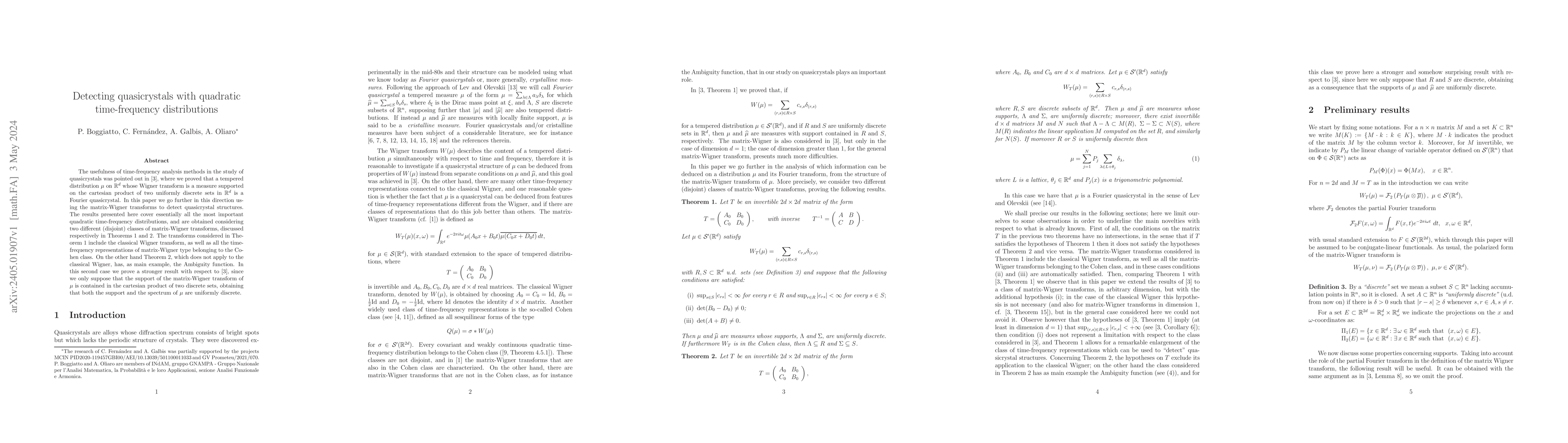 Thumbnail for Detecting quasicrystals with quadratic time-frequency distributions