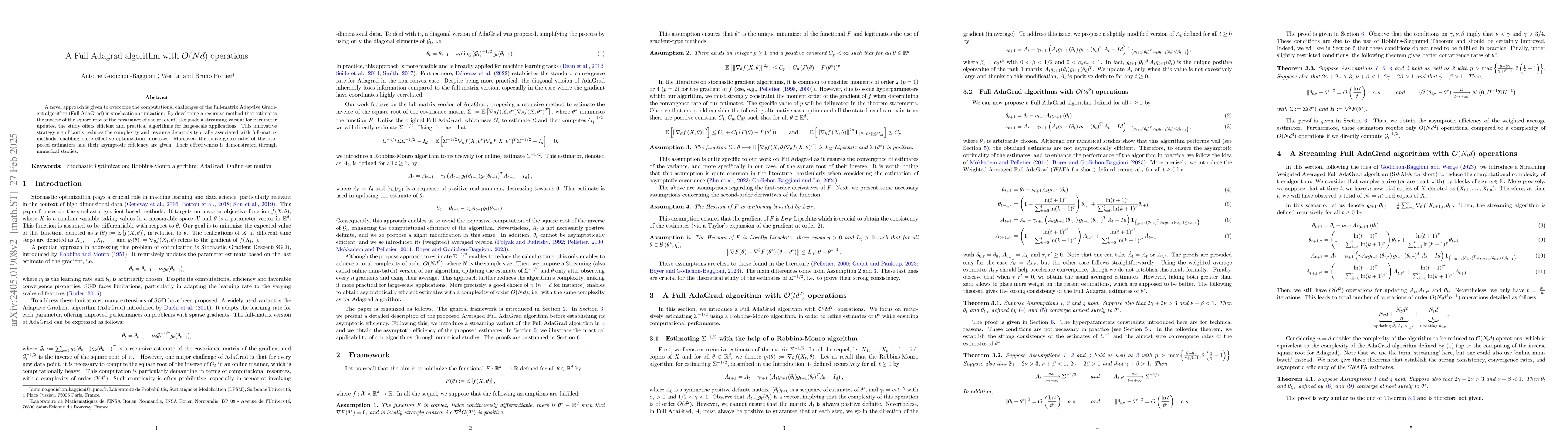 Thumbnail for A Full Adagrad algorithm with O(Nd) operations
