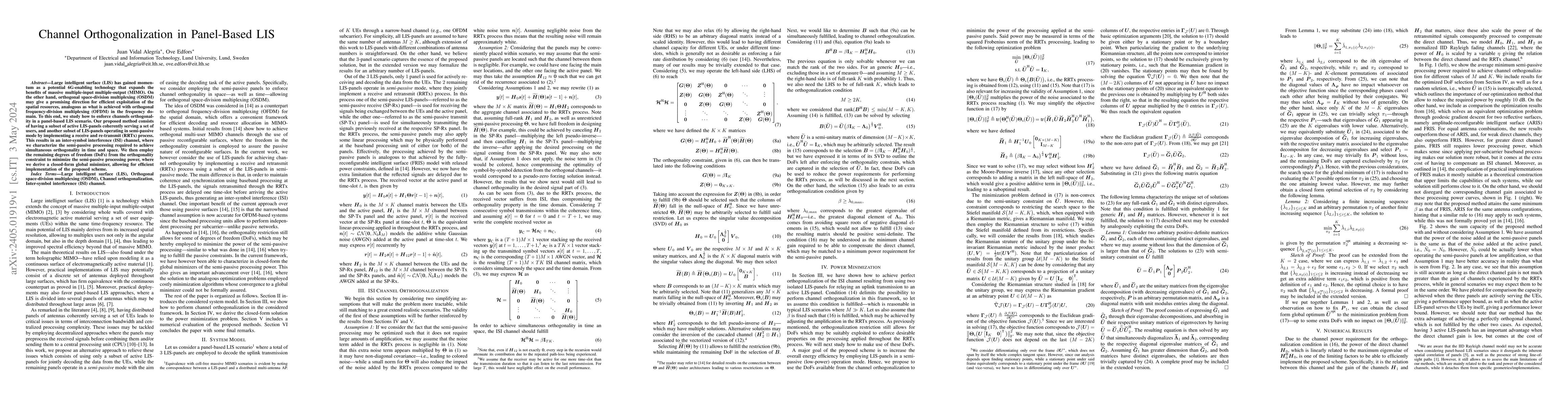 Thumbnail for Channel Orthogonalization in Panel-Based LIS