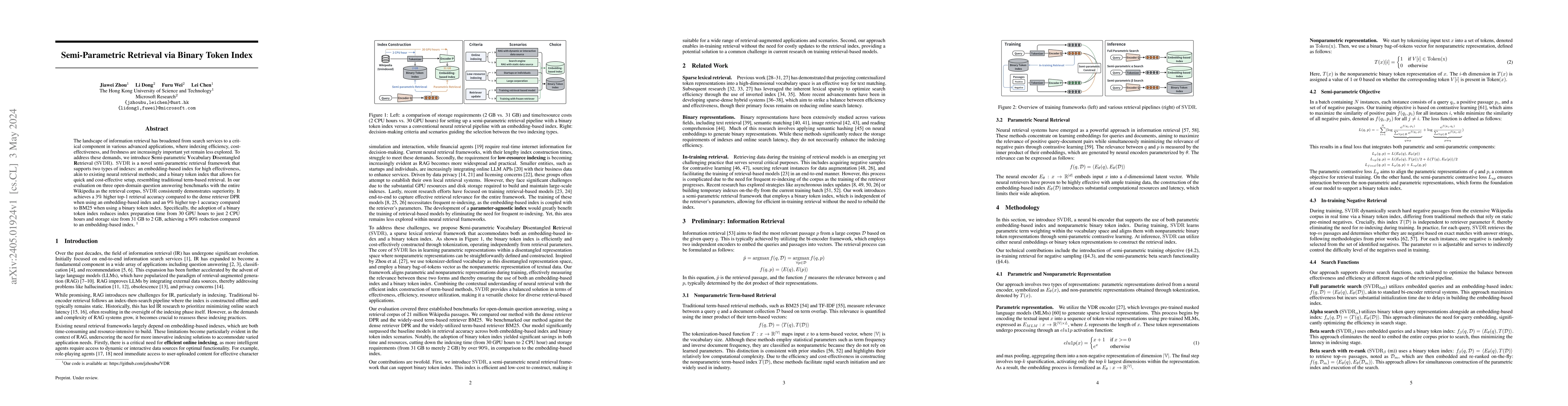 Thumbnail for Semi-Parametric Retrieval via Binary Token Index