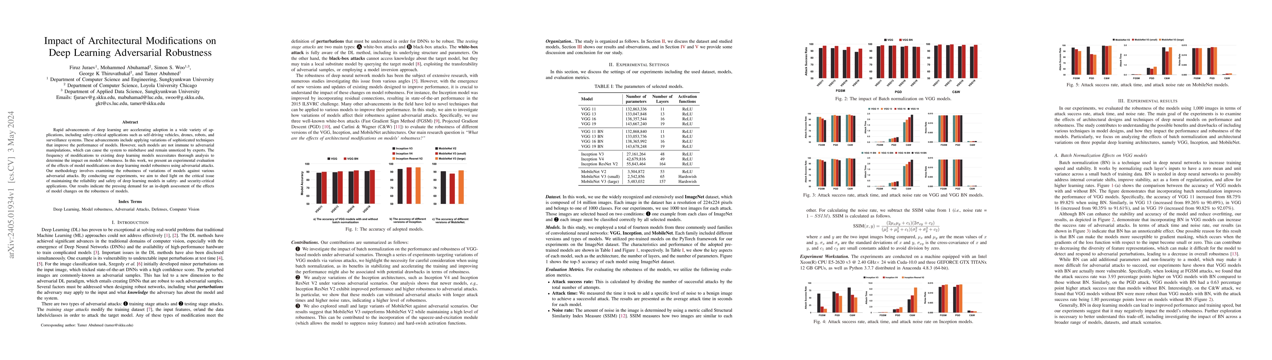 Thumbnail for Impact of Architectural Modifications on Deep Learning Adversarial
  Robustness