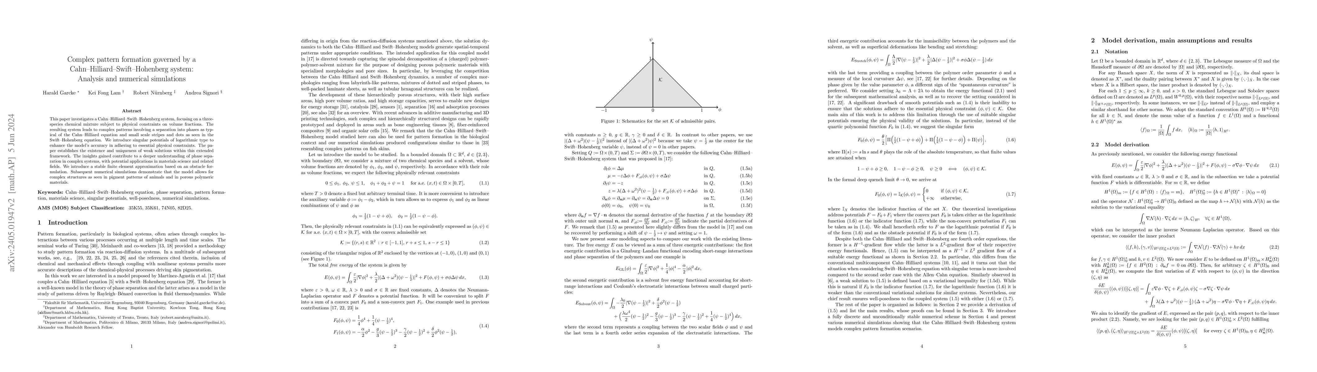 Thumbnail for Complex pattern formation governed by a Cahn-Hilliard-Swift-Hohenberg
  system: Analysis and numerical simulations